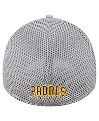 New Era Men's Gray San Diego Padres Visor Paint Splatter 39THIRTY Flex Hat
