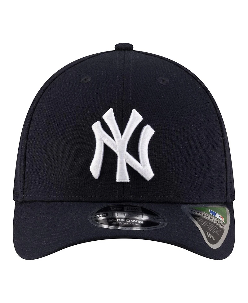 New Era Men's Navy York Yankees Player Replica 39THIRTY M-Crown Flex Hat
