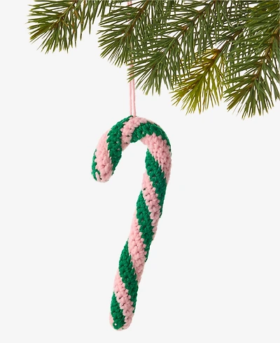 Holiday Lane Merry Magic Knitted Candy Cane Ornament, Macy's Exclusive
