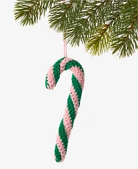 Holiday Lane Merry Magic Knitted Candy Cane Ornament, Macy's Exclusive