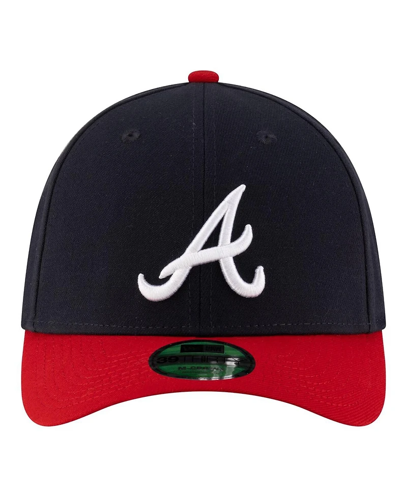 New Era Men's Navy Atlanta Braves Player Replica 39THIRTY M-Crown Flex Hat