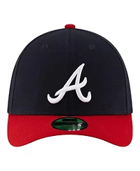 New Era Men's Navy Atlanta Braves Player Replica 39THIRTY M-Crown Flex Hat