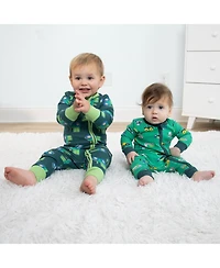 The Peanutshell Trucks & Tractors Cotton Footless Pajamas for Boys, 2 Pack