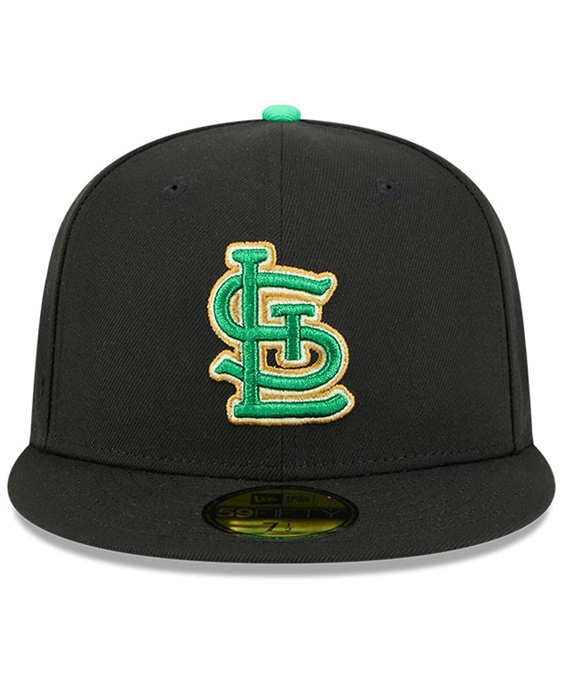 New Era Men's Black St. Louis Cardinals 2026 Patrick's Day 59FIFTY Fitted Hat