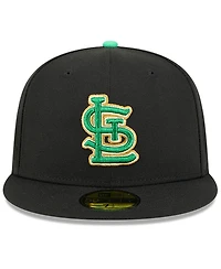 New Era Men's Black St. Louis Cardinals 2026 Patrick's Day 59FIFTY Fitted Hat