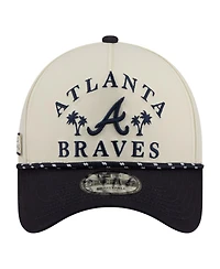 New Era Men's Cream Atlanta Braves 2026 Spring Training Fan Pack Rope A-Frame 9FORTY Adjustable Hat