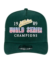 New Era Men's Green Oakland Athletics 1989 World Series Champions Historic 9FIFTY A-Frame Snapback Hat
