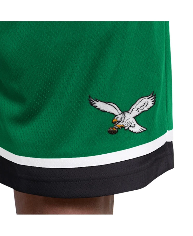 Starter Men's Kelly Green Philadelphia Eagles Throwback Power Play Mesh Shorts