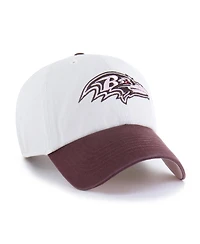 '47 Brand Men's and Women's Stone/Burgundy Baltimore Ravens Love Letter Clean Up Adjustable Hat