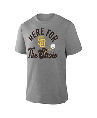 Fanatics Men's Heather Gray San Diego Padres Nostalgia Tri-Blend T-Shirt