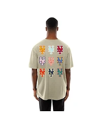 New Era Men's Cream York Mets Ransom Note Oversized T-Shirt