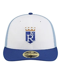 New Era Men's White/Blue Kansas City Royals Authentic Collection On-Field Low Profile 59FIFTY Fitted Hat