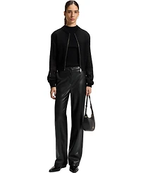 Boss by Hugo Women's Faux Leather Straight-Leg Pants