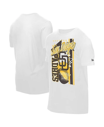 New Era Men's White San Diego Padres Big Graphic Domestic T-Shirt