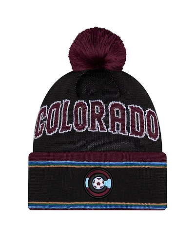 New Era Men's Black Colorado Rapids 2026 Jersey Hook Cuffed Pom Knit Hat