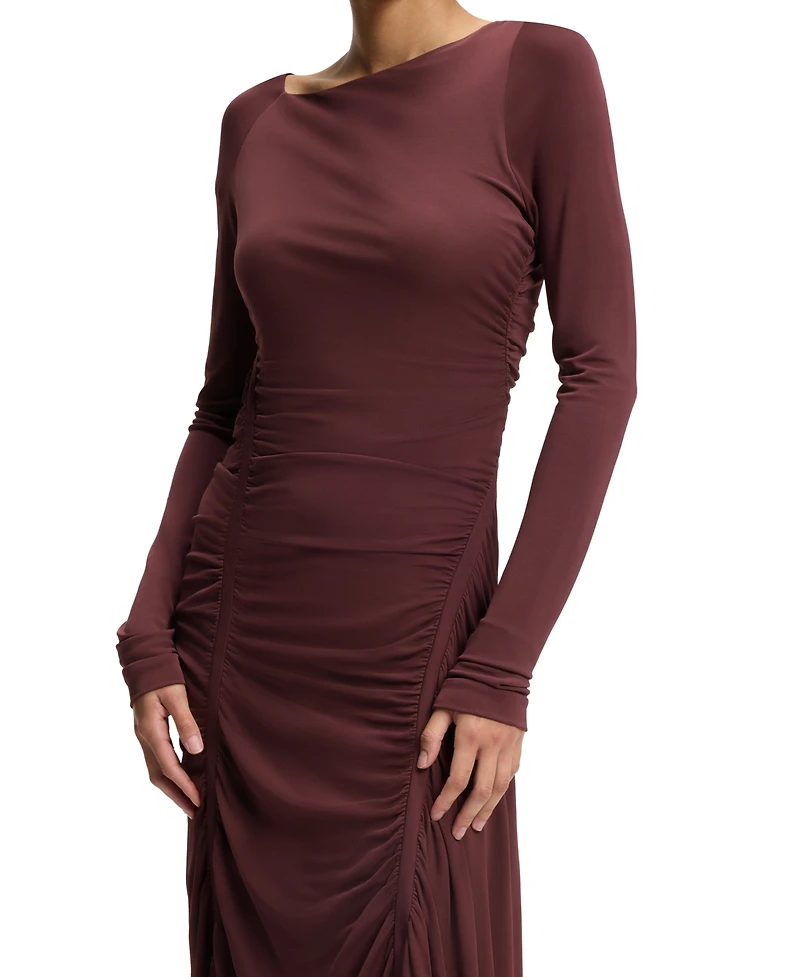 Boss by Hugo Women's Matte Jersey Gathered Detail Dress