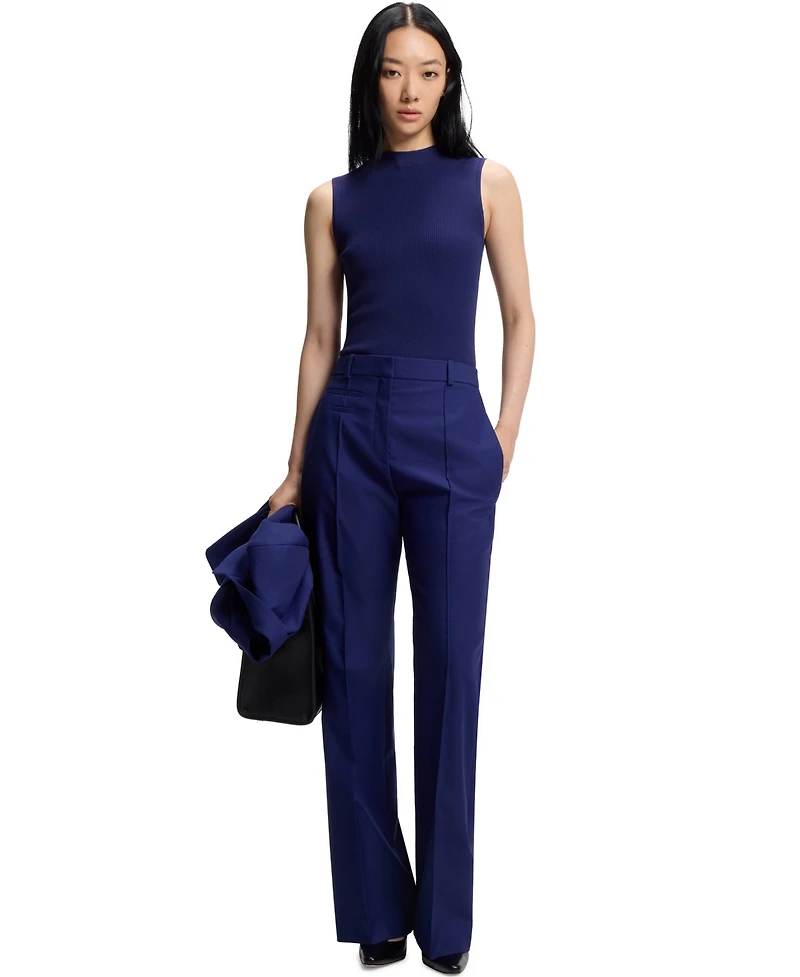 Boss by Hugo Women's Sleeveless Mock-Neck Top