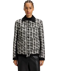 Boss by Hugo Women's Patterned Feather Tweed Regular-Fit Jacket