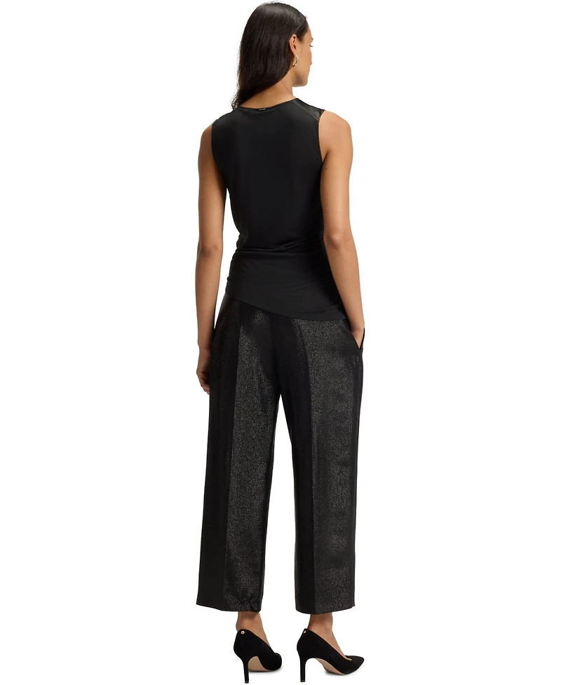 Boss by Hugo Boss Women's Stretch-Silk Asymmetric-Hem Top