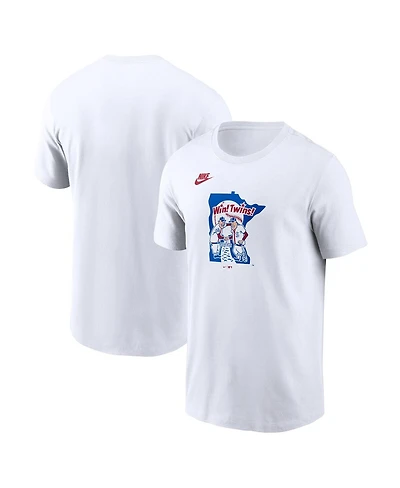 Nike Men's White Minnesota Twins Cooperstown Collection Wordmark T-Shirt