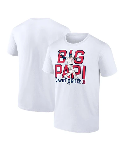 Fanatics Men's David Ortiz White Boston Red Sox Cooperstown Collection Player T-Shirt