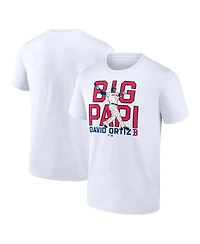 Fanatics Men's David Ortiz White Boston Red Sox Cooperstown Collection Player T-Shirt