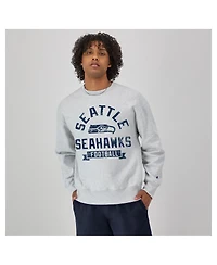 Champion Men's Heather Gray Seattle Seahawks Reverse Weave Fleece Pullover Sweatshirt