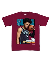 Slam Men's and Women's Cade Cunningham Maroon Detroit Pistons Cover T-Shirt