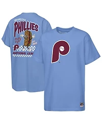 Mitchell & Ness Big Boys and Girls Light Blue Philadelphia Phillies Cooperstown Concession T-Shirt