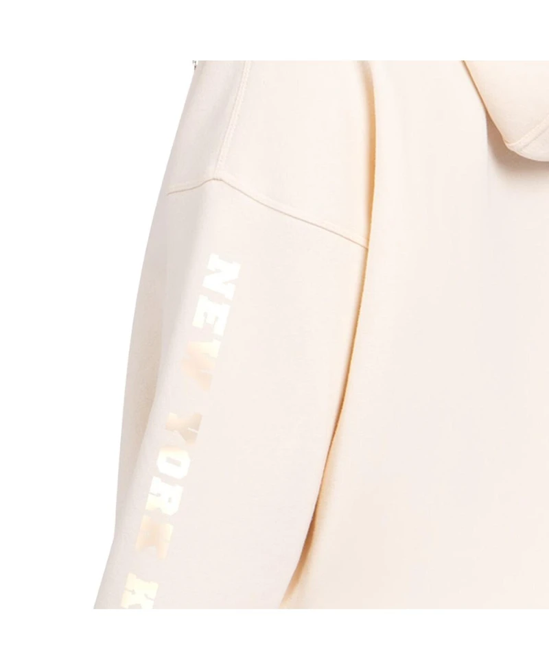 Starter Women's Cream New York Knicks Pastel Relaxed Hoodie