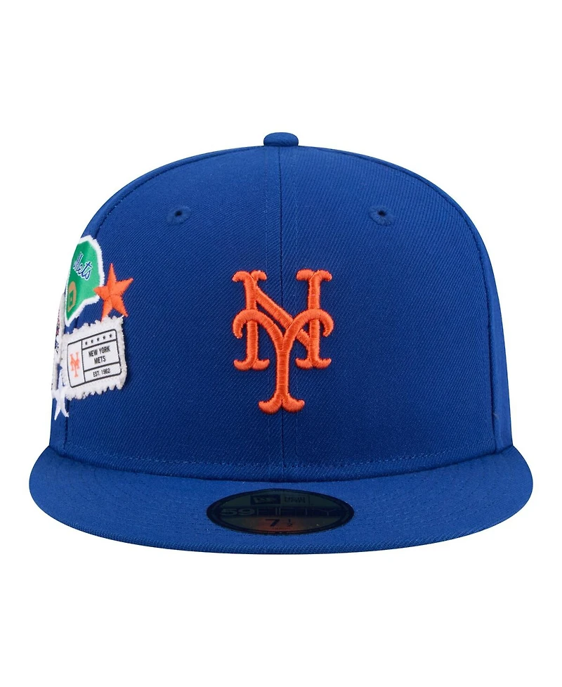 New Era Men's Royal York Mets City Patch 59FIFTY Fitted Hat