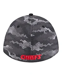 New Era Men's Black Kansas City Chiefs Camo A-Frame 39THIRTY Flex Hat