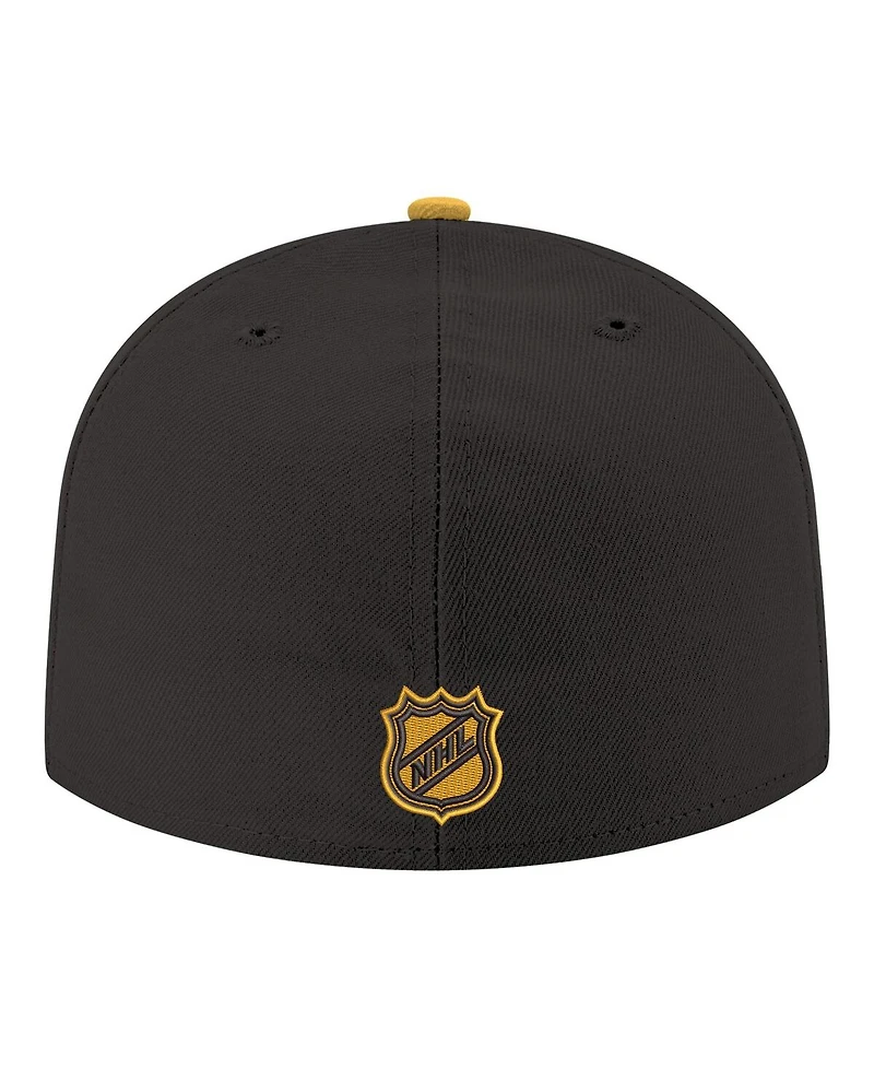 New Era Men's Black Boston Bruins Core Logo Two-Tone 59FIFTY Fitted Hat