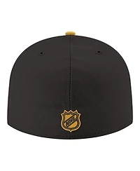 New Era Men's Black Boston Bruins Core Logo Two-Tone 59FIFTY Fitted Hat