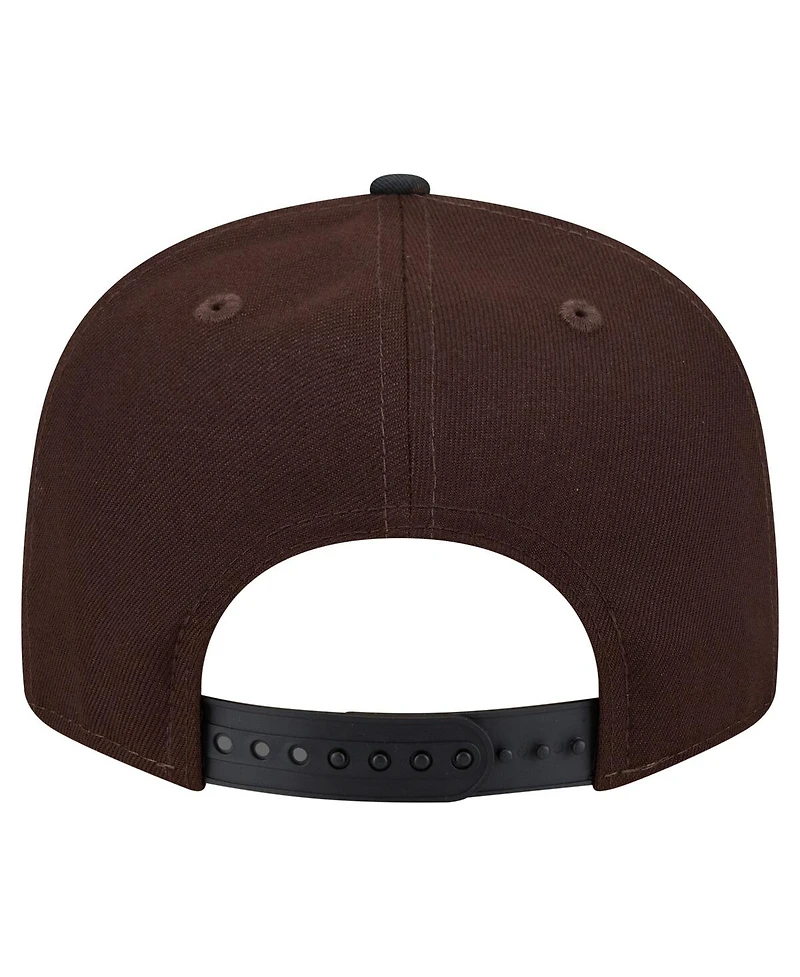 New Era Men's Dark Brown Detroit Lions Burnt Wood Camo 9FIFTY Snapback Hat