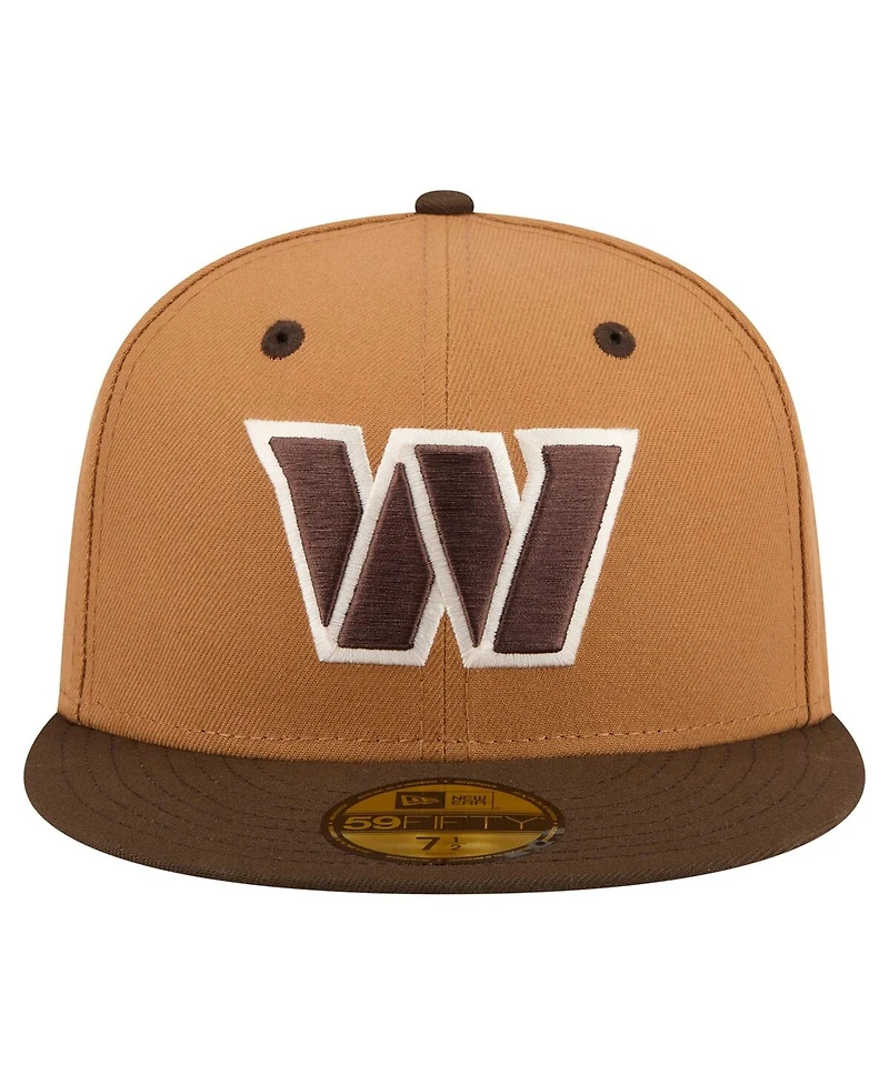 New Era Men's Light Brown/Dark Brown Washington Commanders Two-Tone Walnut 59FIFTY Fitted Hat