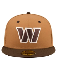 New Era Men's Light Brown/Dark Brown Washington Commanders Two-Tone Walnut 59FIFTY Fitted Hat