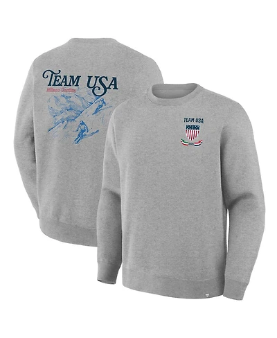 Fanatics Men's Heather Gray Team Usa Milano Cortina 2026 Winter Olympics Skiing Sweatshirt