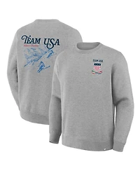 Fanatics Men's Heather Gray Team Usa Milano Cortina 2026 Winter Olympics Skiing Sweatshirt