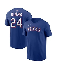 Nike Men's Brandon Nimmo Royal Texas Rangers Home Name Number T-Shirt