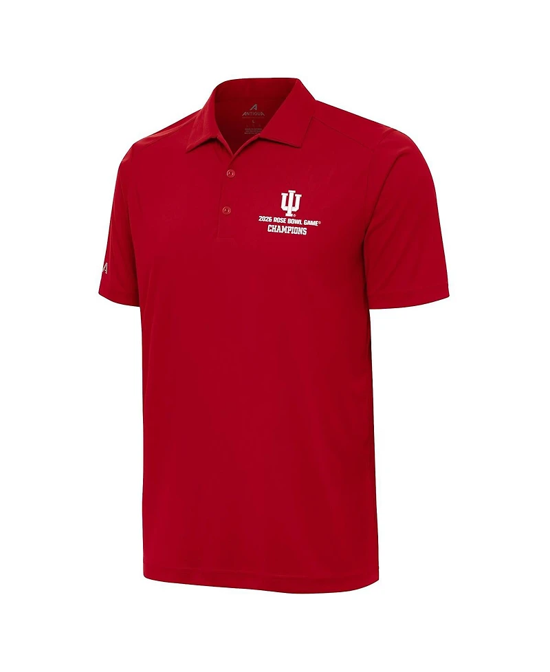 Antigua Men's Red Indiana Hoosiers College Football Playoff 2026 Rose Bowl Champions Tribute Polo Shirt