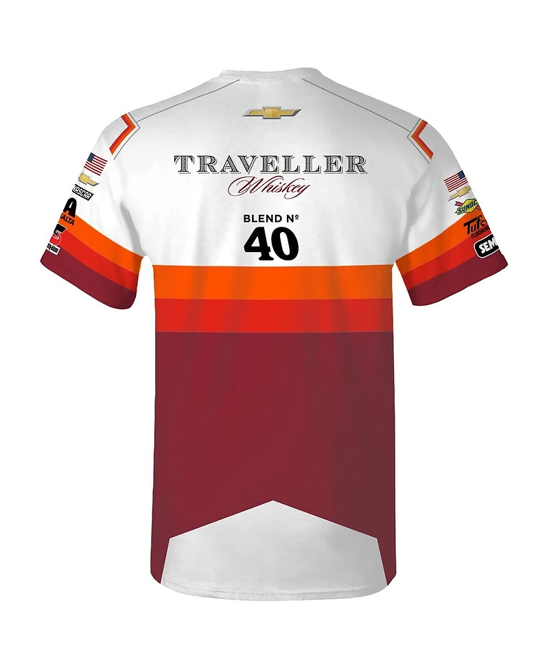 Jr Motorsports Team Apparel Men's White Justin Allgaier Traveller Whiskey Uniform T-Shirt