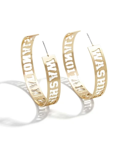 Wear by Erin Andrews x Baublebar Washington Nationals Large Cutout Hoop Earrings