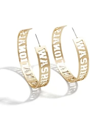 Wear by Erin Andrews x Baublebar Washington Nationals Large Cutout Hoop Earrings