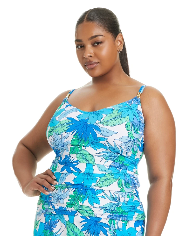 Bleu by Rod Beattie Plus Bellissimo V-Neck Tankini Swim Top