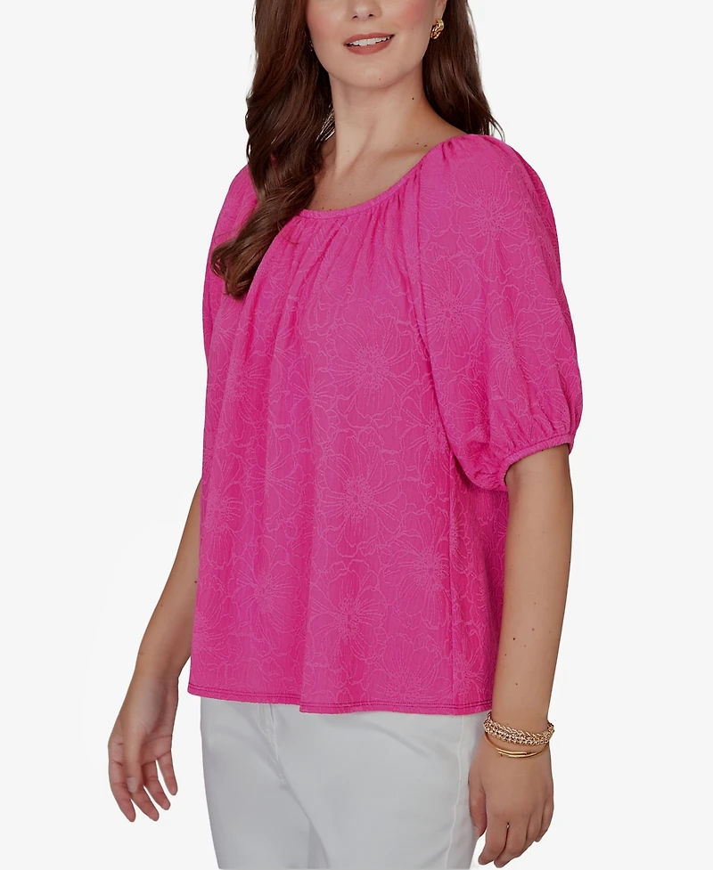 Ruby Rd. Petite Textured Convertible Knit Top
