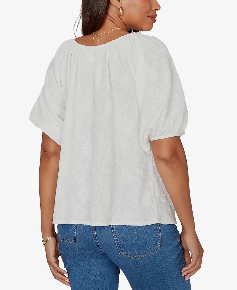 Ruby Rd. Petite Textured Convertible Knit Top