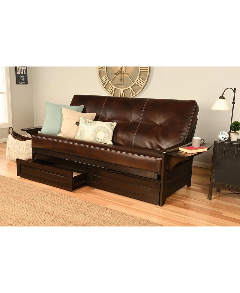 Kodiak Phoenix Frame with Oregon Trail Java Mattress and Storage Drawers