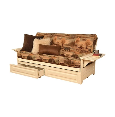 Kodiak Phoenix Frame/Antique White Finish/Canadian Mattress/Storage Drawers