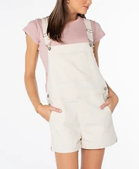 Celebrity Pink Women's Denim Square Neck Shortalls